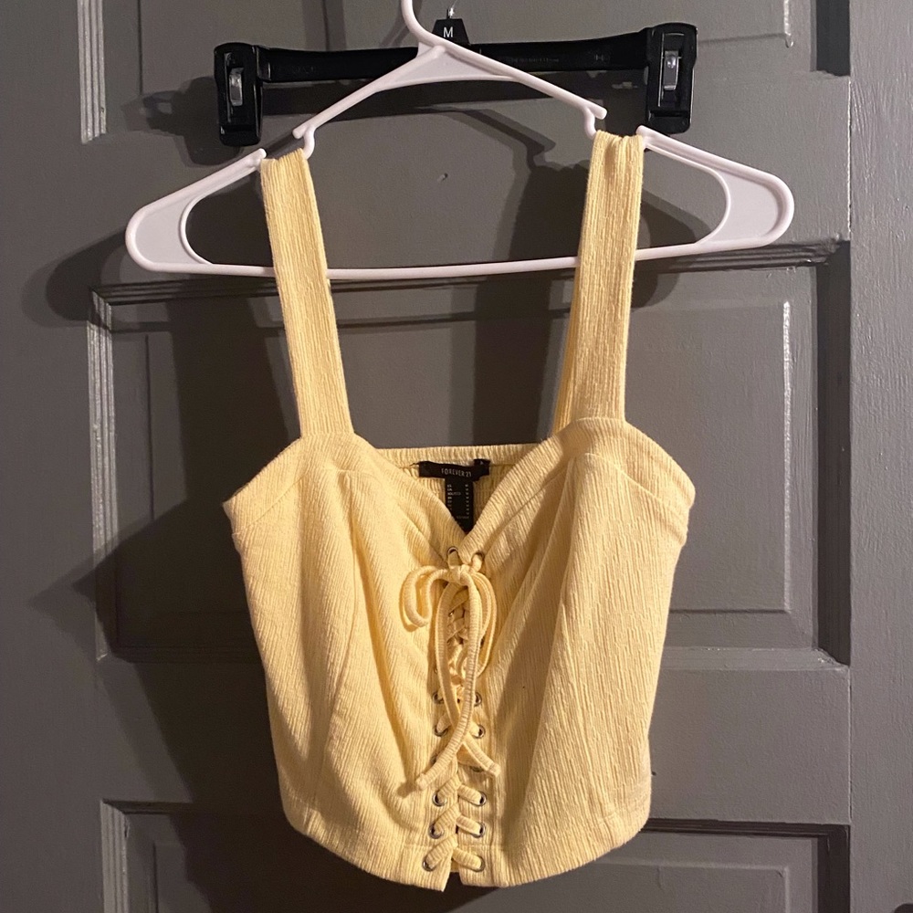 Yellow crop top